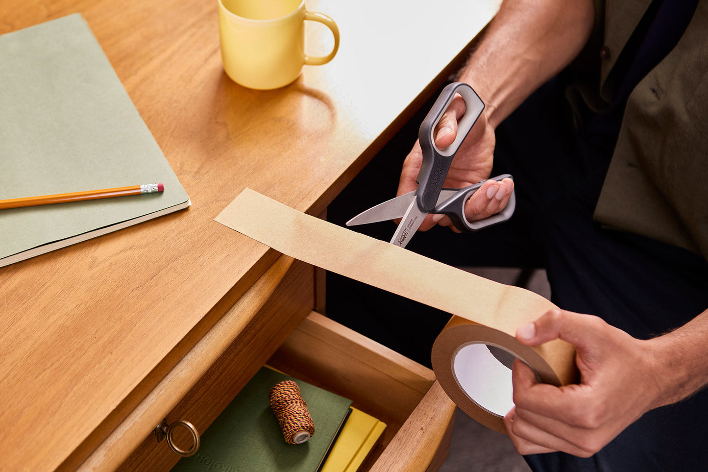 [half-width] CutPlus Grey Scissors with Integrated Box Cutter