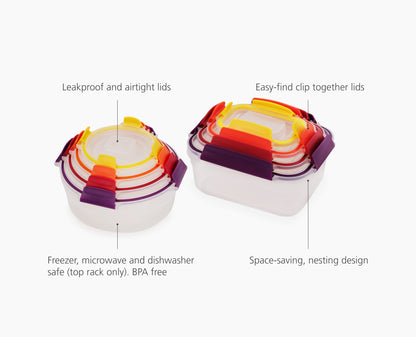 [half-width] Nest Lock 8-Piece Multicolour Mixed Container Set