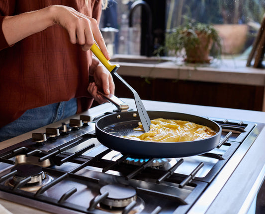 [hidden] [lifestyle] Space Folding Handle Non-Stick 30cm Blue Shallow Frying Pan