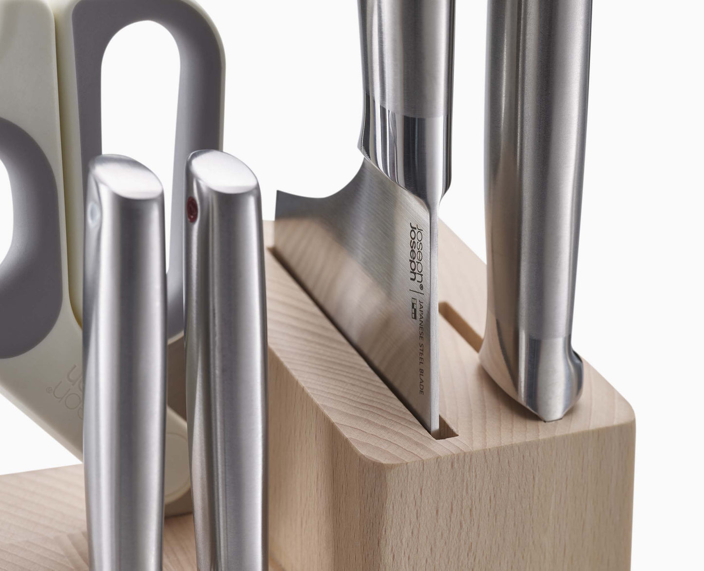 [half-width] Elevate™ Fusion 5-piece Knife & Scissor Set with Beechwood Block - 10577 - Image 7
