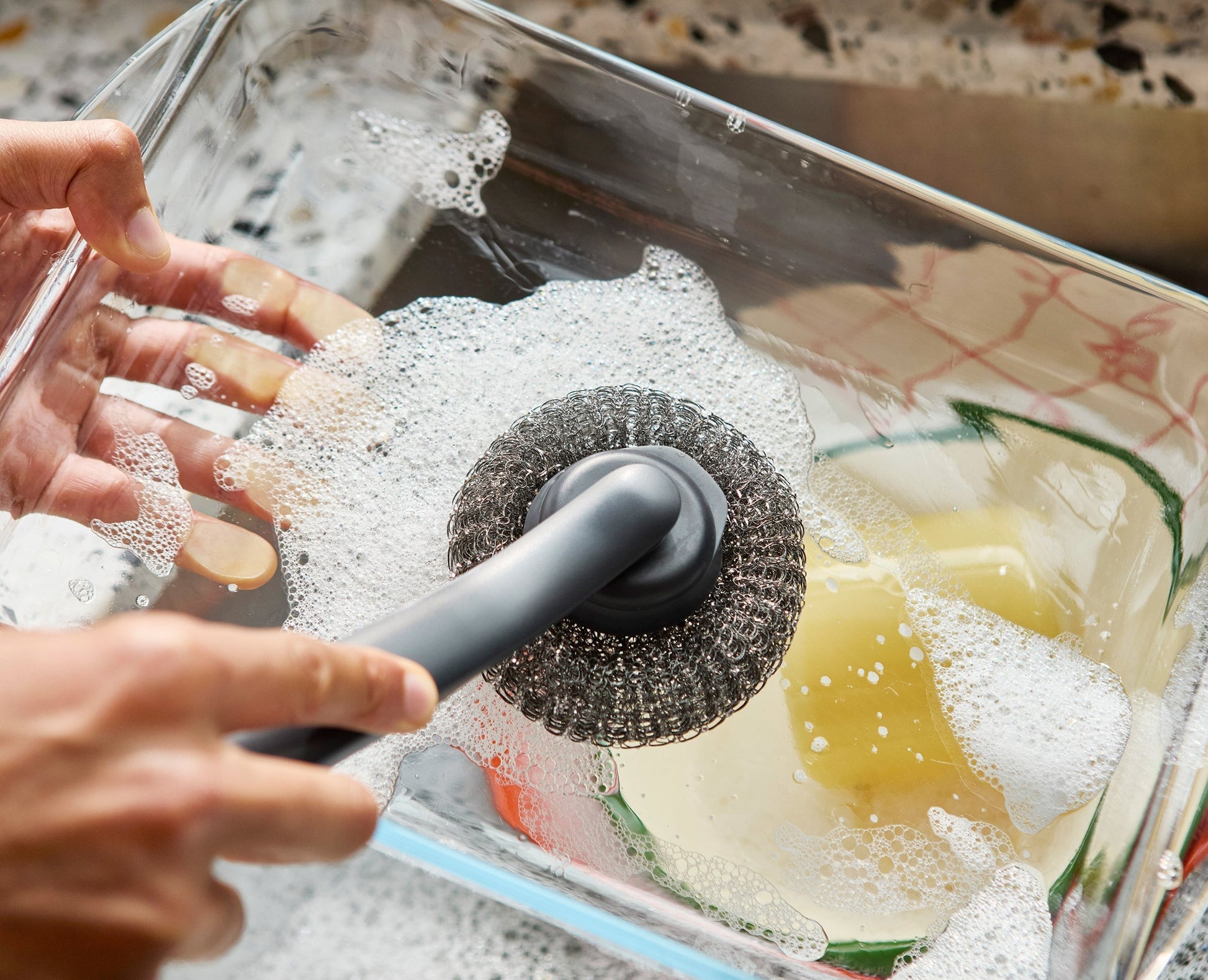 [half-width] SinkTech™ Washing-Up Brush with Steel Stand & Extra Heads