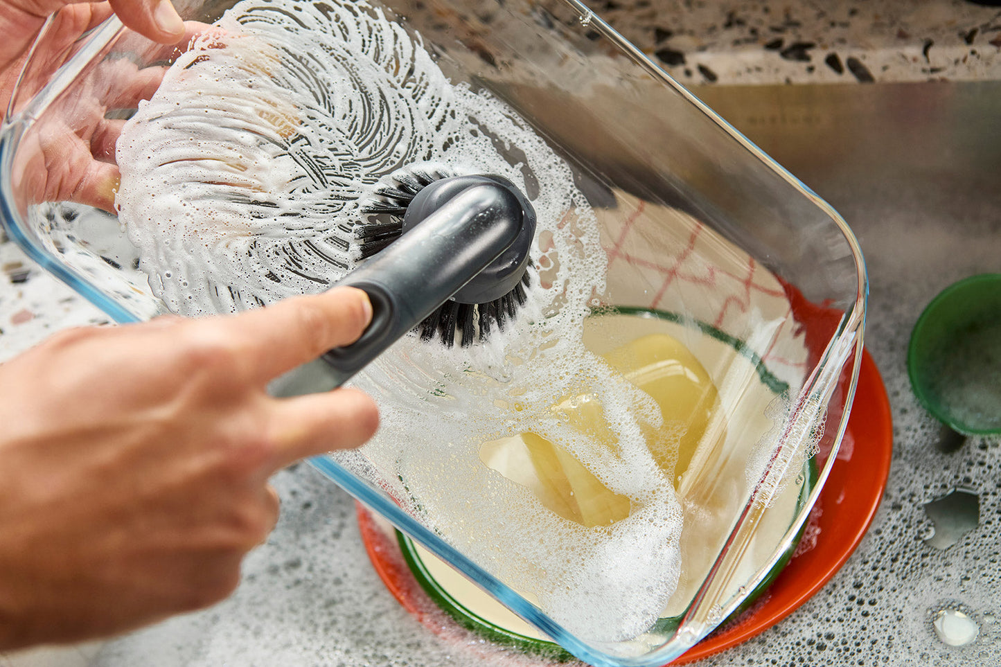 [half-width] SinkTech Soap Dispensing Washing-Up Brush with Steel Stand