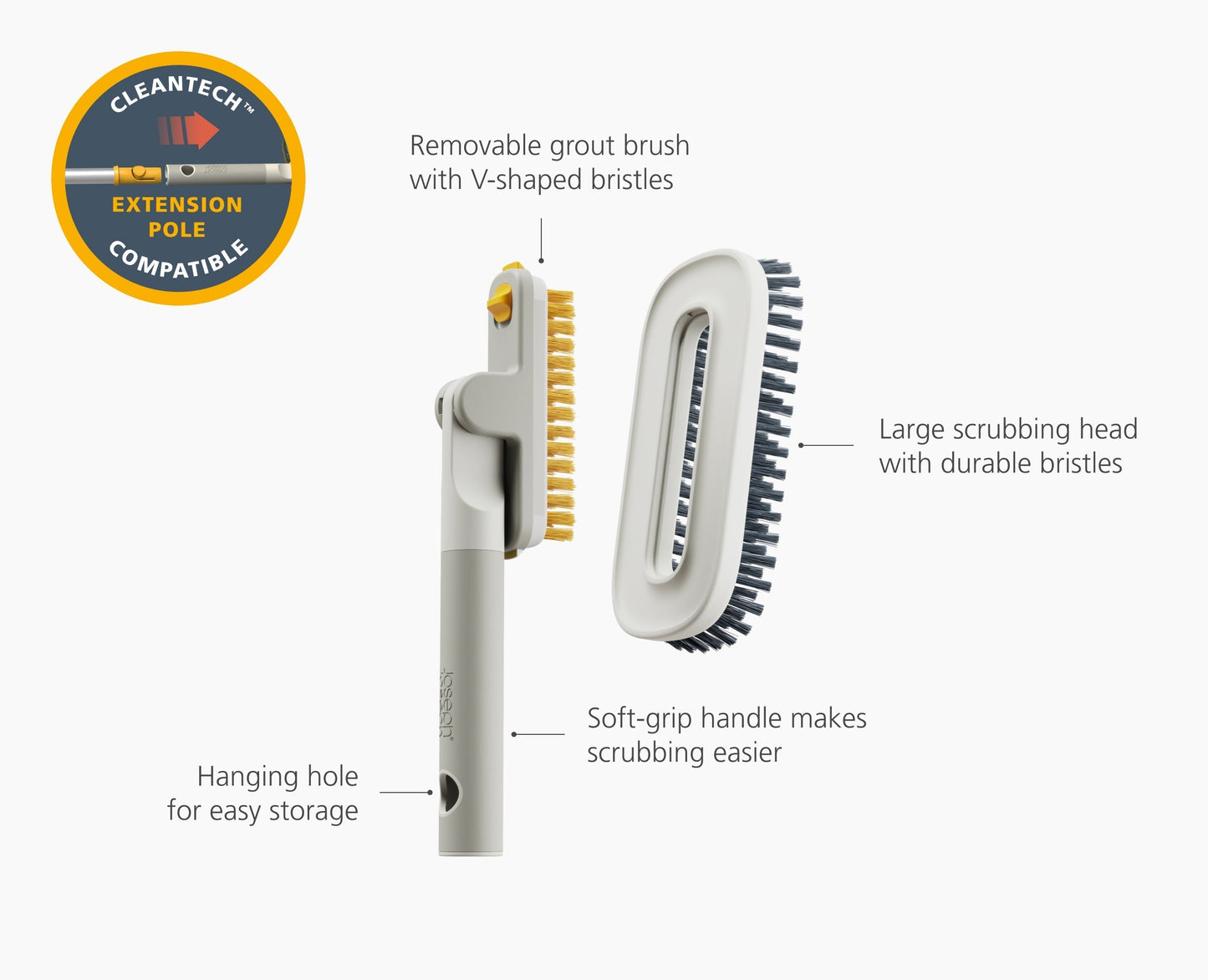 [half-width] CleanTech 2-in-1 Tile Scrubber Tool