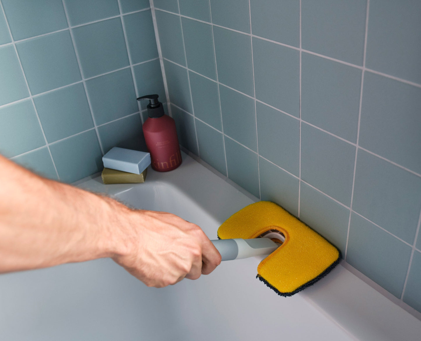 [half-width] CleanTech™ 2-in-1 Surface Scrubber Tool with Extension Pole