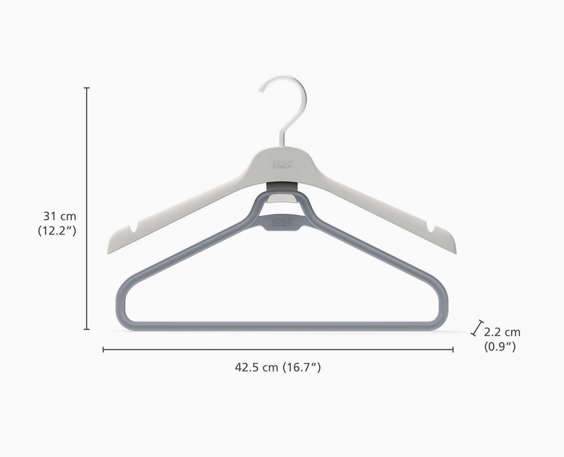[half-width] Orderly™ Set of 2 Ecru Long Garment Hangers - 55018 - Image 5