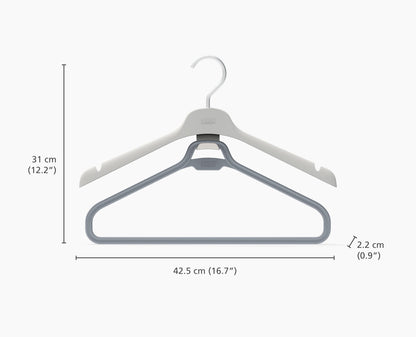 [half-width] Orderly™ Set of 2 Ecru Long Garment Hangers - 55018 - Image 5