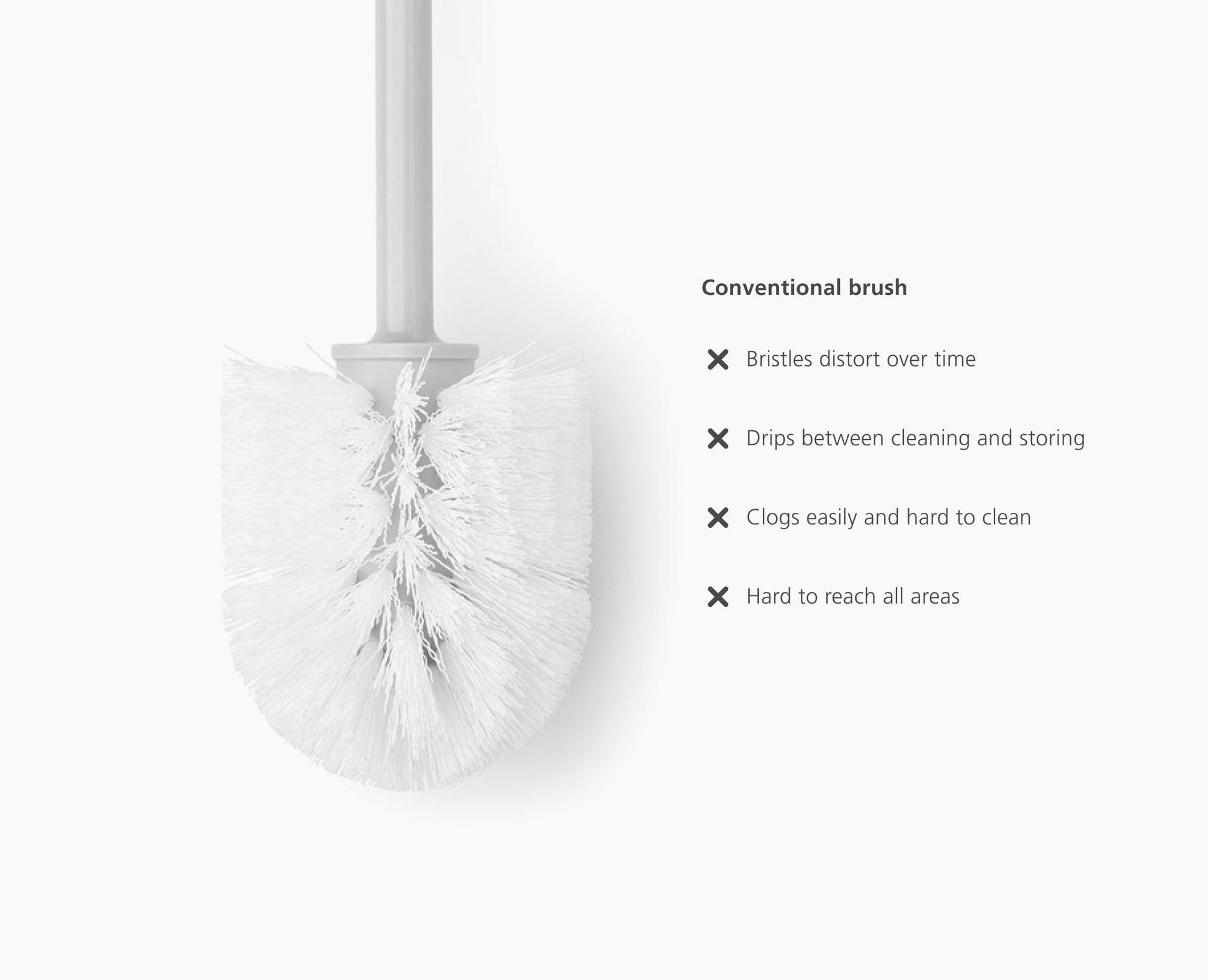 [half-width] Flex™ 360 Lite Matt White Toilet Brush