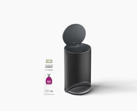 [hidden] Arc™ 10L Easy-push Matt Black Pedal Bin Starter Set