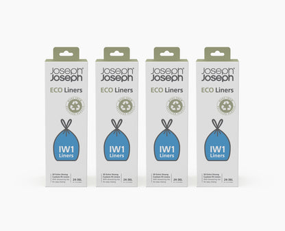 IW1 24-36L Grey Recycled Bin Liners - 4 pack - Image 3